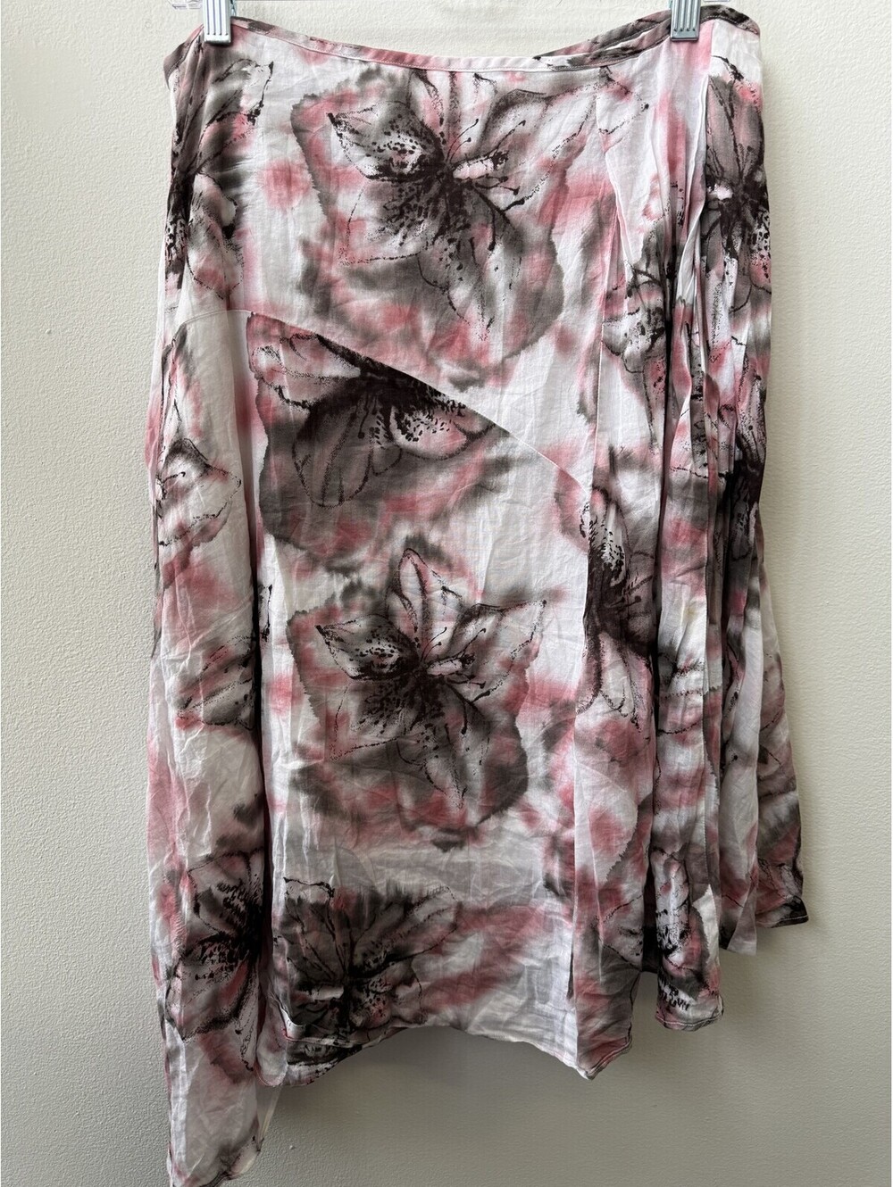 Vintage Y2k American Eagle Watercolor Floral 100% Cotton Midi Skirt Sz 10